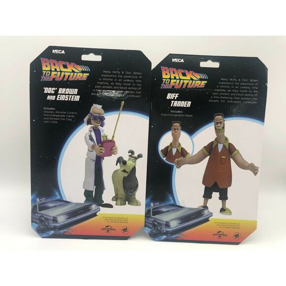 Back To The Future Doc Brown & Einstein & Biff Tanner 6" Action Figure NECA - Picture 2 of 12